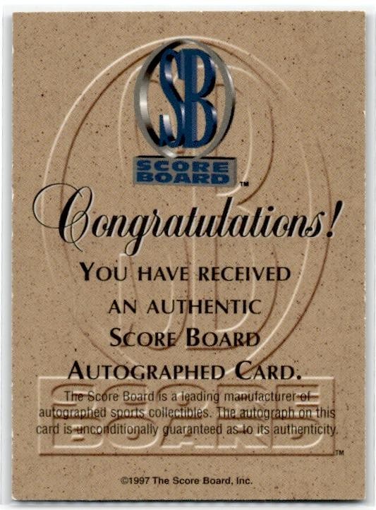 1997-98 Score Board Auto Collection Auto #NNO Derek Anderson Auto Wildcats