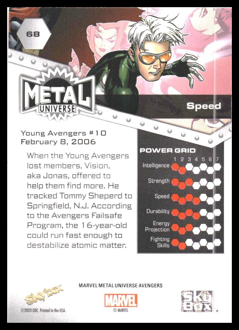 2024 SkyBox Metal Universe Marvel Avengers #68 Speed