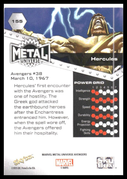 2024 SkyBox Metal Universe Marvel Avengers #155 Hercules