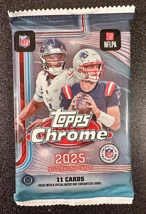 2025 Topps Chrome Football Hobby Jumbo Pack