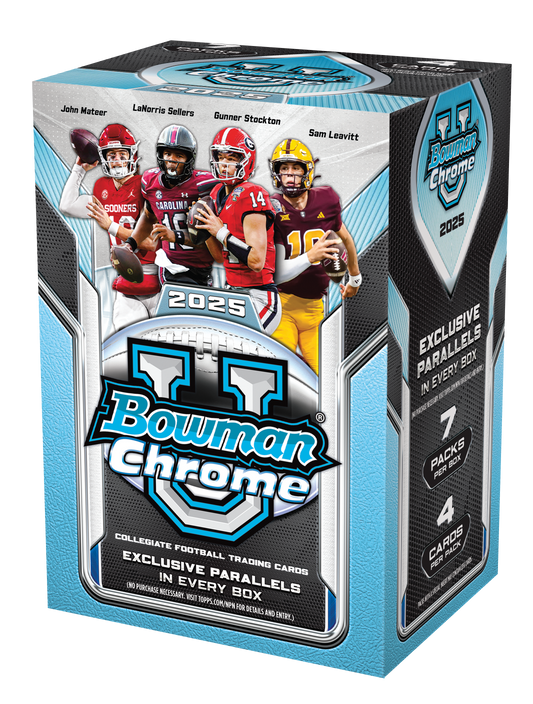2025 Bowman Chrome University Football Blaster Box