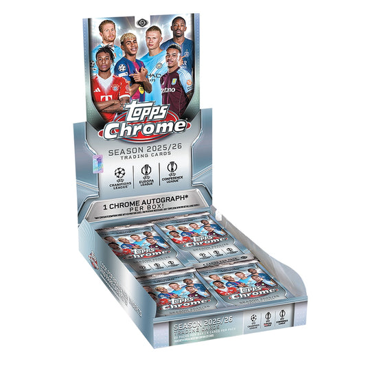 2025-26 Topps UEFA Club Competitions Chrome Soccer Hobby Box