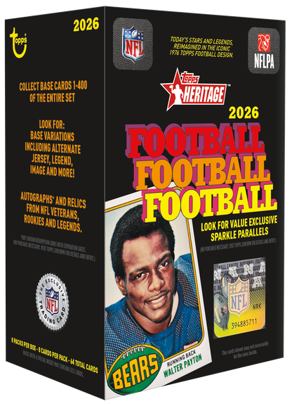 2026 Topps Heritage Football Blaster 40-Box Case