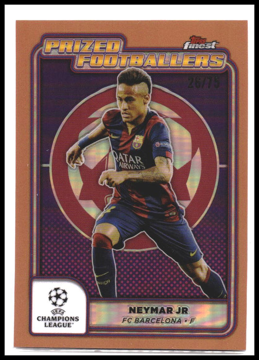 2024-25 Finest UEFA Club Competition PF-7 Neymar Jr Prized Footballers Gold /75