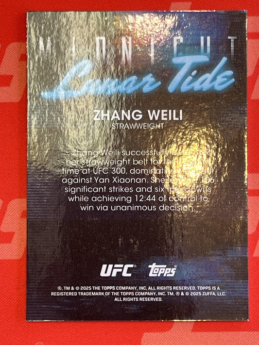 2025 Topps Midnight UFC Lunar Tide Moonbeam #LT-5 Zhang Weili