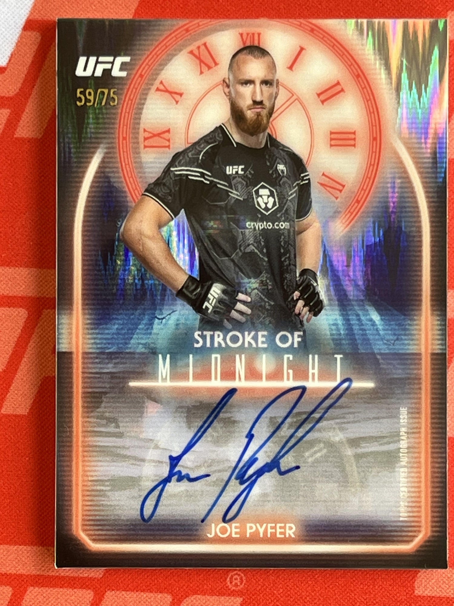 2025 Topps Midnight UFC Stroke of Midnight Dusk/75 # Joe Pyfer