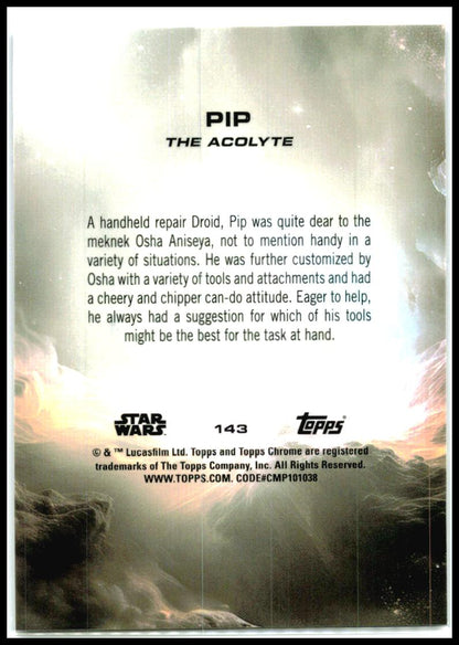 2025 Topps Chrome Star Wars Kamino Purple Refractor#143 Pip  /199