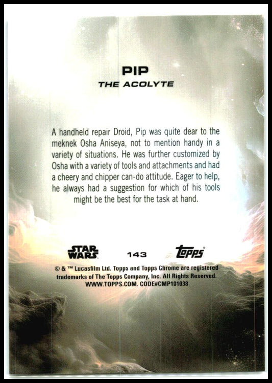 2025 Topps Chrome Star Wars Kamino Purple Refractor#143 Pip  /199