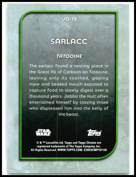 2025 Topps Chrome Star Wars Outer World Oddities #UO-19 Sarlacc