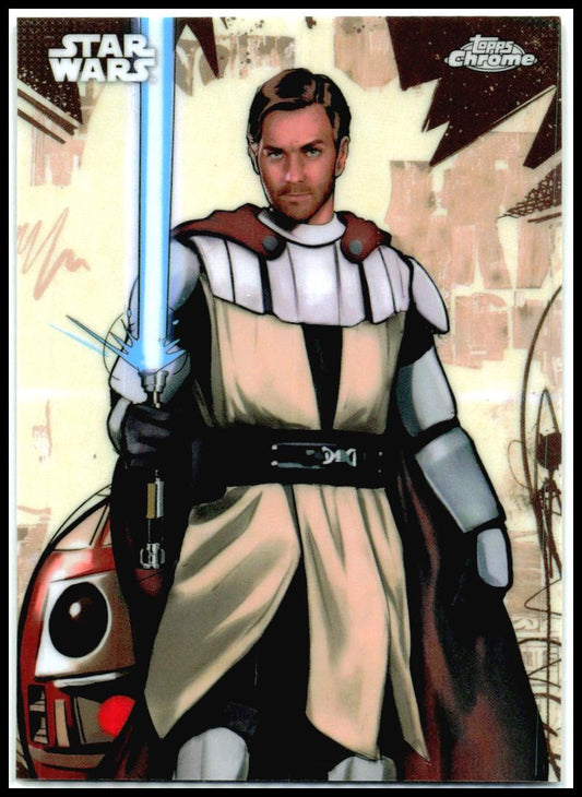 2025 Topps Chrome Star Wars Galactic Graffiti #GG-15 Obi-Wan Kenobi