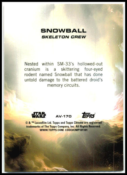2025 Topps Chrome Star Wars Aurebesh Variation Orange  #AV-170 Snowball /25