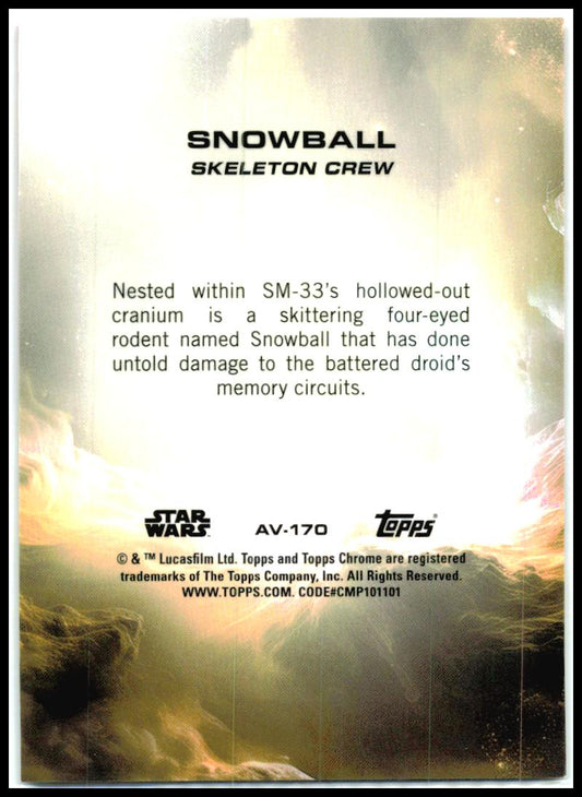 2025 Topps Chrome Star Wars Aurebesh Variation Orange  #AV-170 Snowball /25