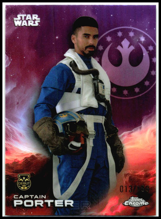 2025 Topps Chrome Star Wars Kamino Purple Refractor #20 Captain Porter  /199