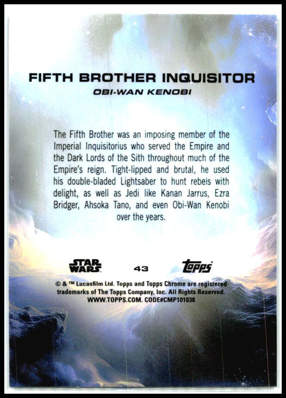 2025 Topps Chrome Star Wars Kamino Purple Refractor #43 Fifth Brother /99