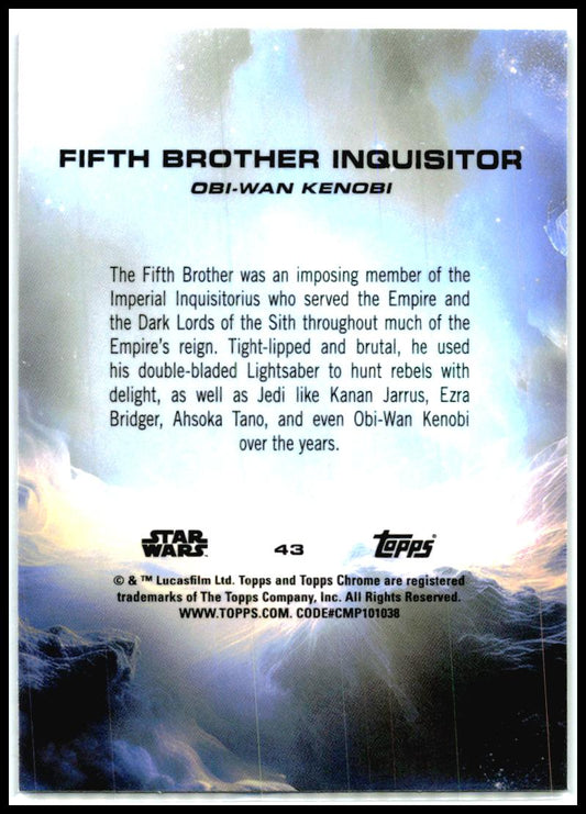 2025 Topps Chrome Star Wars Kamino Purple Refractor #43 Fifth Brother /99