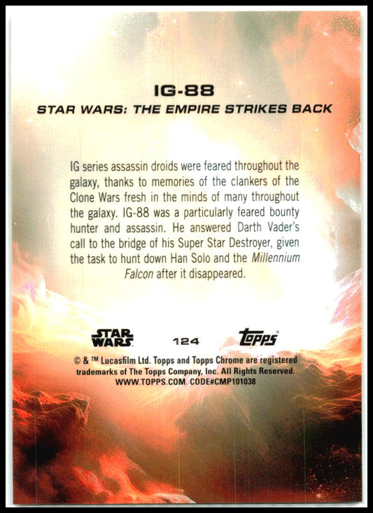 2025 Topps Chrome Star Wars Gold Refractor #124 IG-88