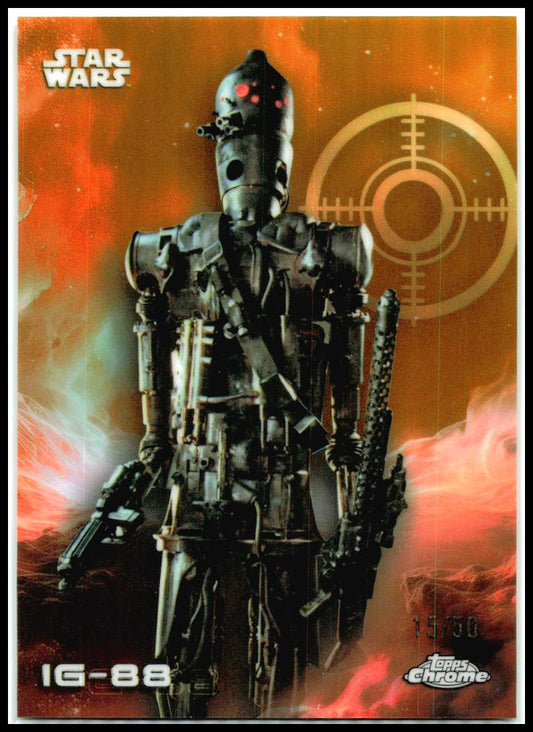 2025 Topps Chrome Star Wars Gold Refractor #124 IG-88