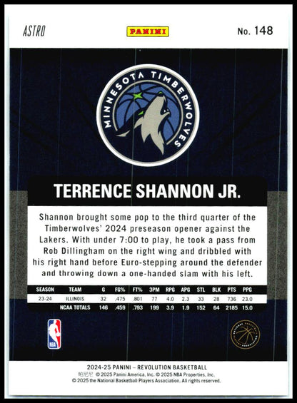 2024-25 Panini Revolution Astro #148 Terrence Shannon Jr. Rookie Timberwolves