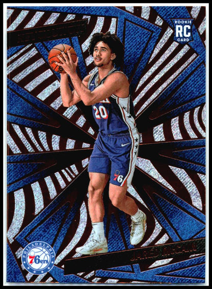 2024-25 Panini Revolution Fractal #124 Jared McCain Rookie Philadelphia 76ers