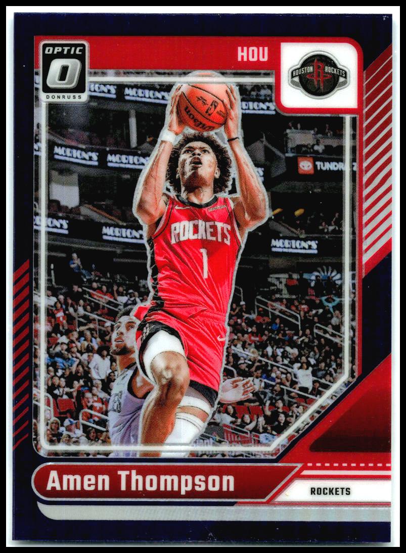 2024-25 Donruss Optic Purple #169 Amen Thompson Houston Rockets