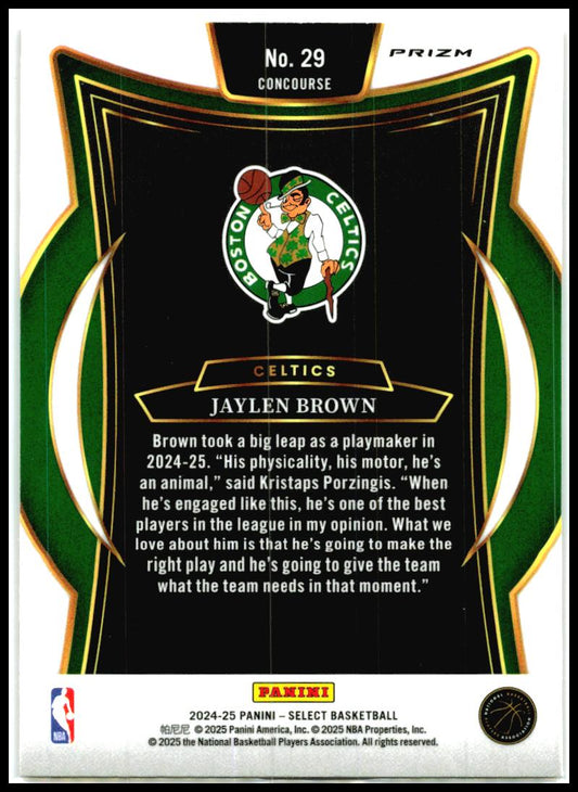 2024-25 Panini Select Orange Flash Prizm #29 Jaylen Brown Boston Celtics
