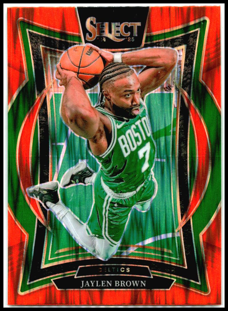 2024-25 Panini Select Orange Flash Prizm #29 Jaylen Brown Boston Celtics