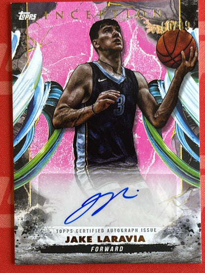 2024-25 Inception Auto Pink /99 #AC-JL Jake Laravia Auto Lakers