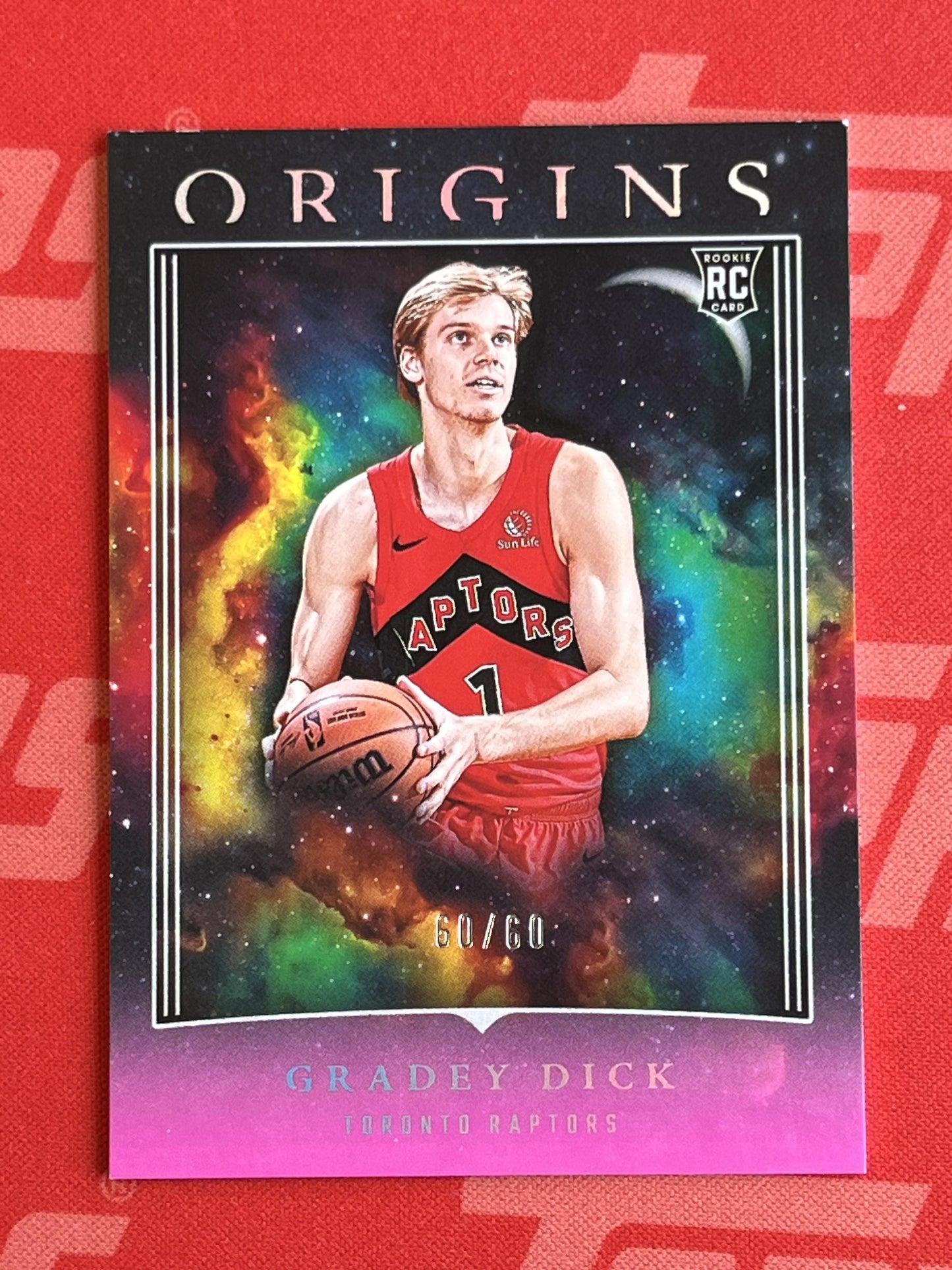 2023-24 Panini Origins Pink #84 Gradey Dick Rookie #/60 Toronto Raptors