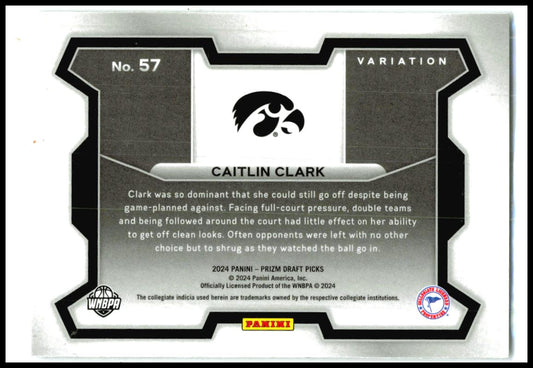 2024 Panini Prizm Draft Picks #57b Caitlin Clark Iowa Hawkeyes