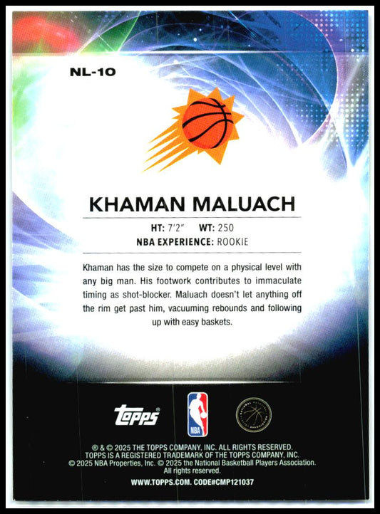 2025-26 Topps No Limit #NL-10 Khaman Maluach Phoenix Suns