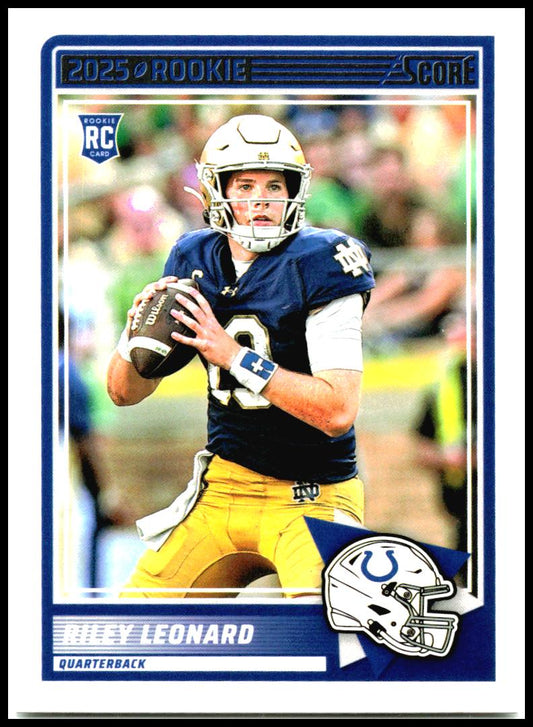 2025 Score #9 Riley Leonard Rookie Indianapolis Colts