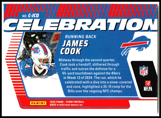 2025 Score Celebration #C-JCO James Cook Buffalo Bills