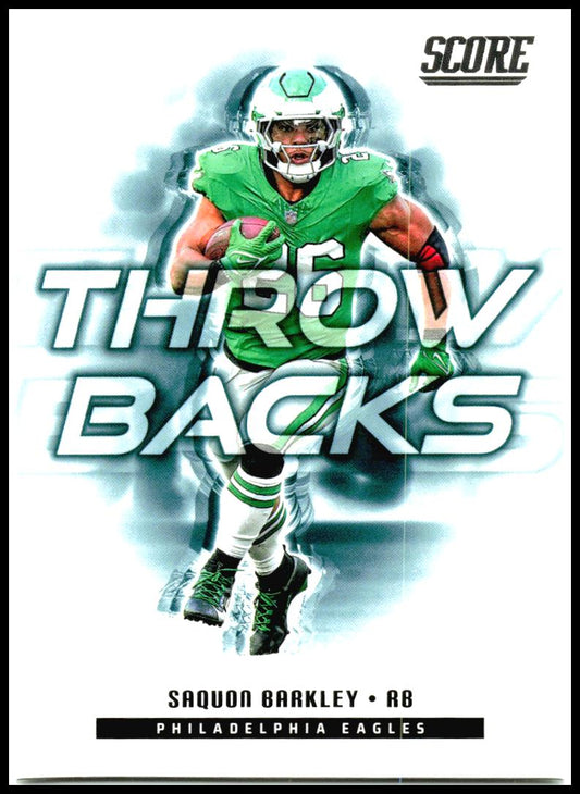 2025 Score Throwbacks #1 Saquon Barkley Philadelphia Eagles