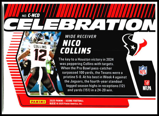 2025 Score Celebration #C-NCO Nico Collins Houston Texans