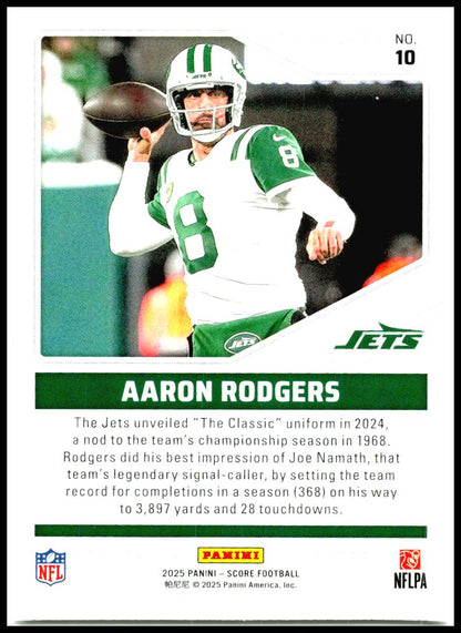 2025 Score Throwbacks #10 Aaron Rodgers New York Jets