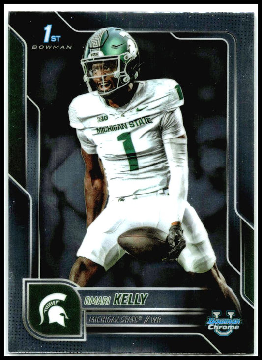 2025 Bowman University Chrome #38 Omari Kelly Michigan State Spartans