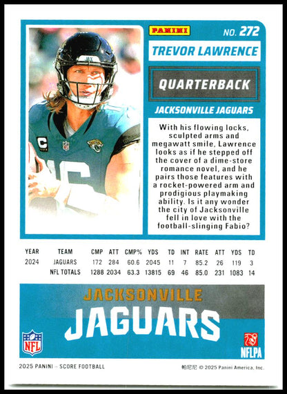 2025 Score #272 Trevor Lawrence Jacksonville Jaguars