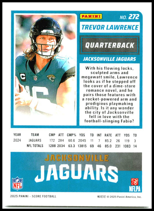 2025 Score #272 Trevor Lawrence Jacksonville Jaguars