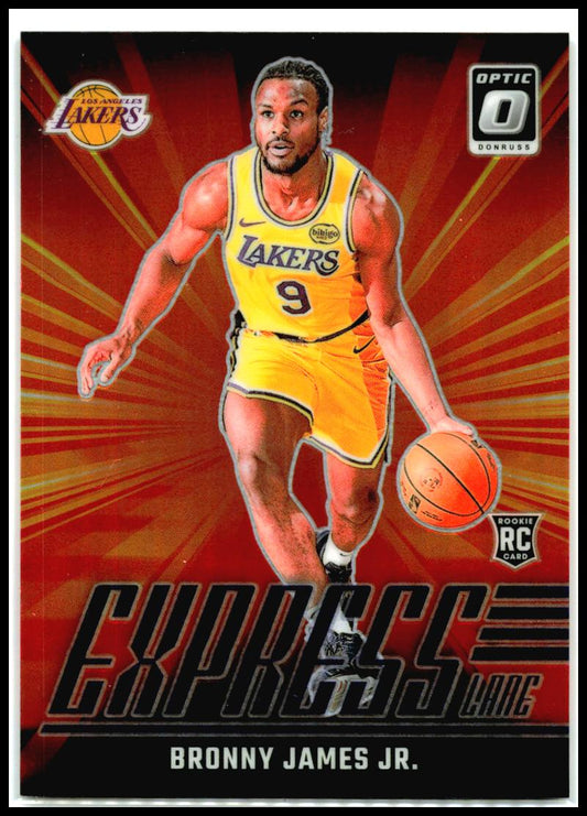 2024-25 Donruss Optic Express Lane Purple #4 Bronny James Jr. Los Angeles Lakers
