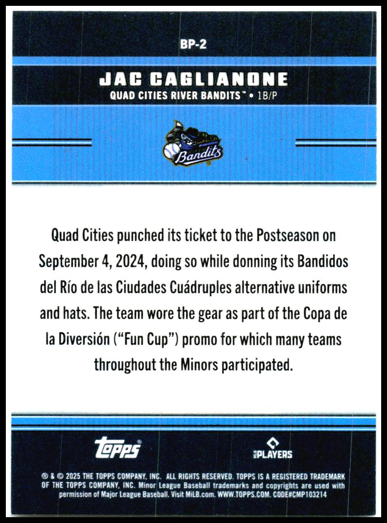 2025 Topps Pro Debut Ballpark Promos #bp-2 jac caglianone