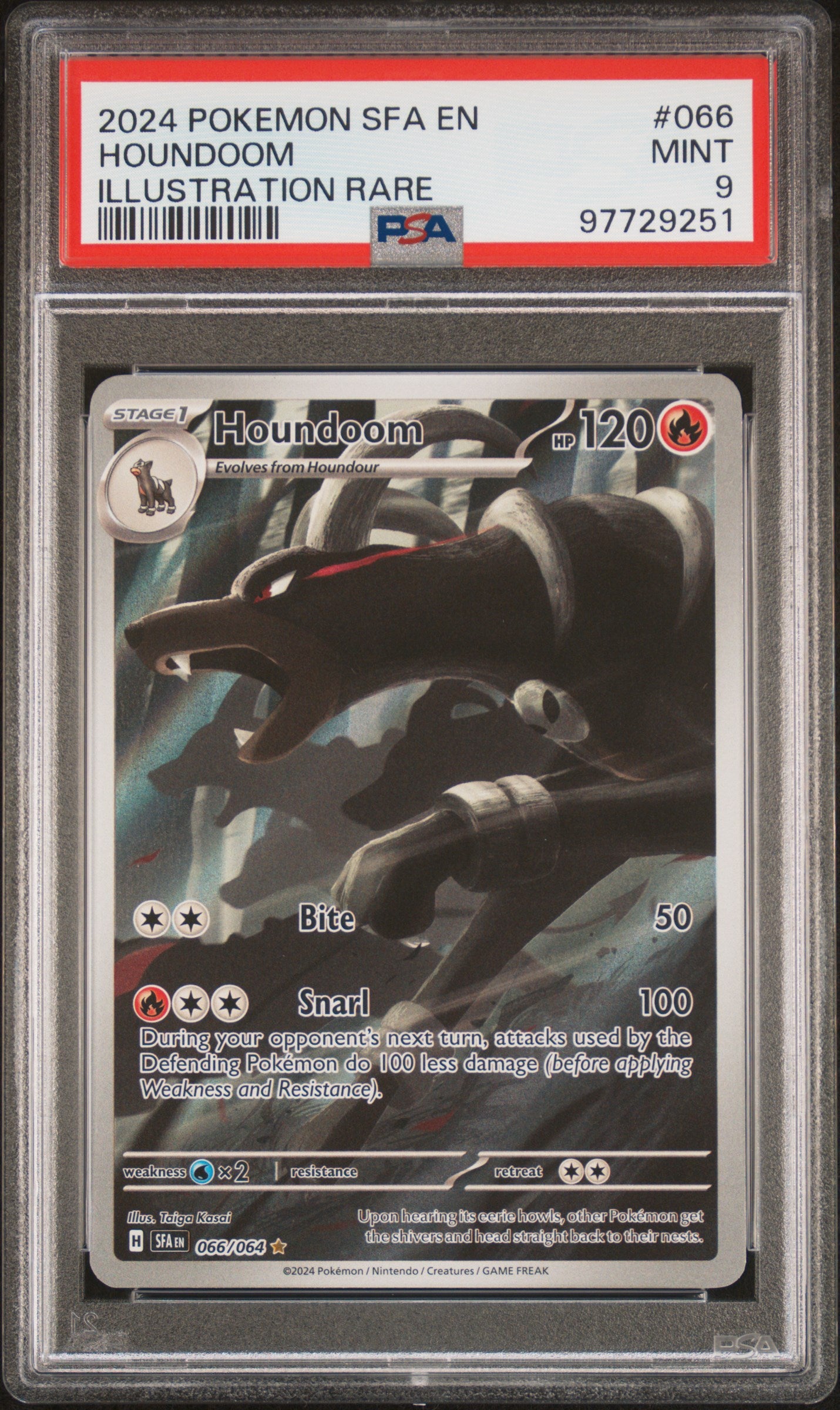2024 Pokemon Sfa En-Shrouded Fable Illustration Rare #066 Houndoom