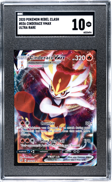 2020 Pokemon Rebel Clash Ultra Rare #036 Cinderace Vmax