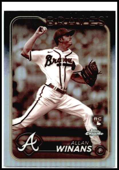 2024 Topps Chrome Sepia Refractors #249 Allan Winans Rookie Atlanta Braves