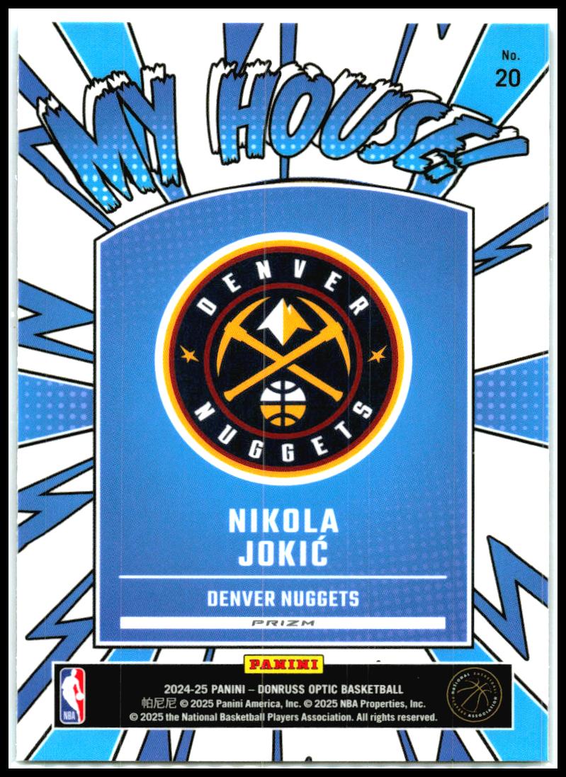 2024-25 Donruss Optic My House Purple #20 Nikola Jokic Denver Nuggets