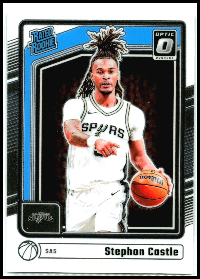 2024-25 Donruss Optic #254 Stephon Castle Rookie San Antonio Spurs