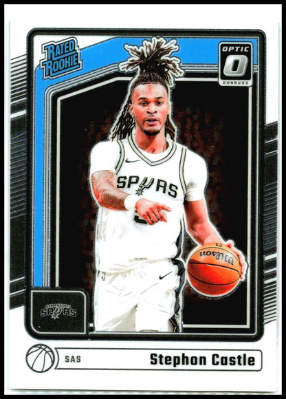2024-25 Donruss Optic #254 Stephon Castle Rookie San Antonio Spurs