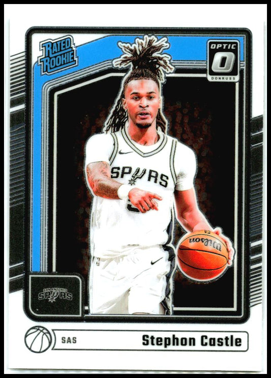 2024-25 Donruss Optic #254 Stephon Castle Rookie San Antonio Spurs