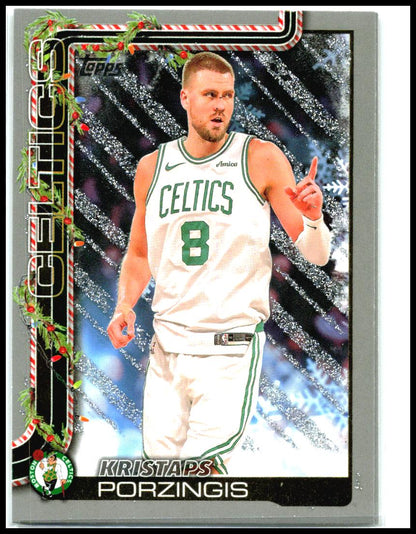 2025-26 Topps Holiday Glitter Holiday #H3 Kristaps Porzingis Boston Celtics