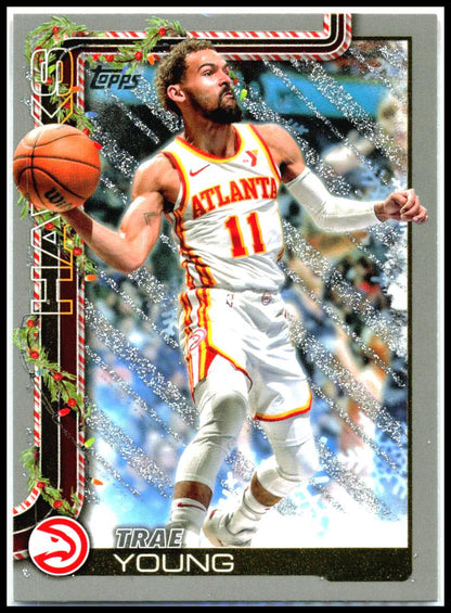 2025-26 Topps Holiday Glitter Holiday #H48 Trae Young Atlanta Hawks