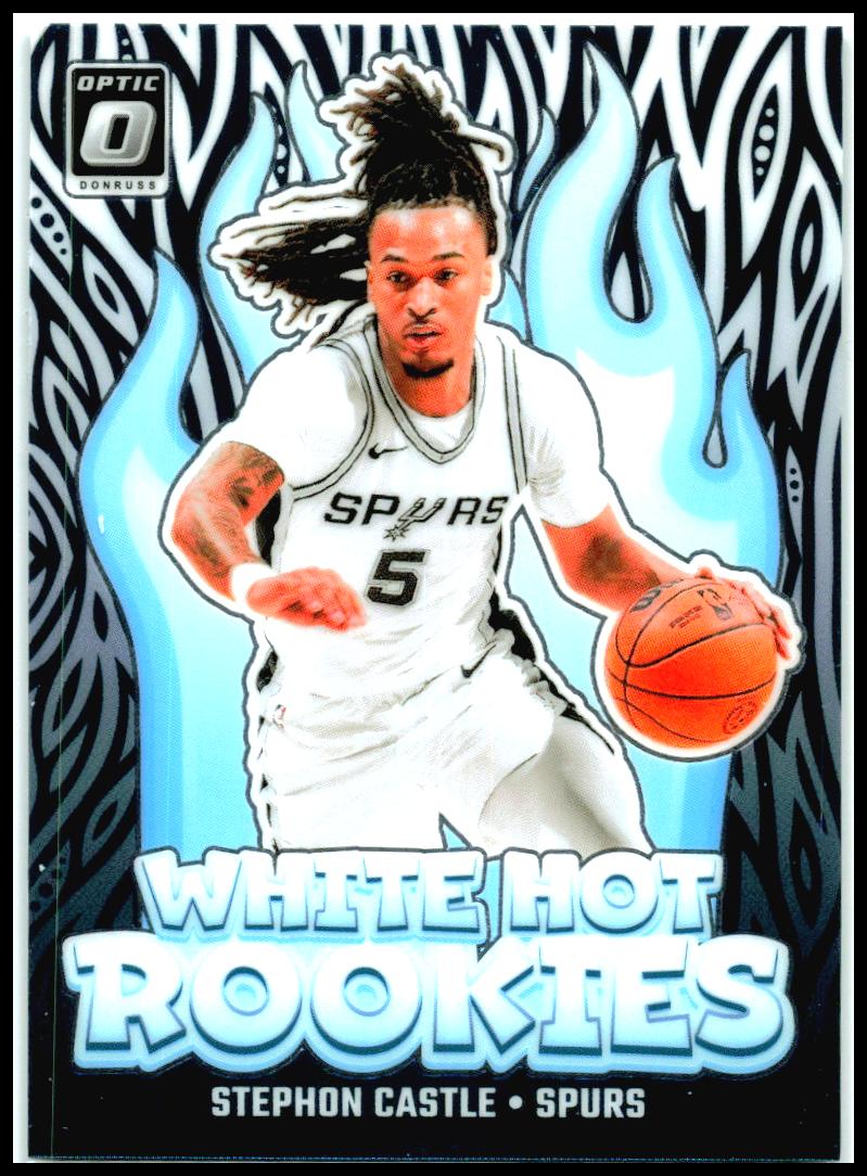 2024-25 Donruss Optic White Hot Rookies #6 Stephon Castle San Antonio Spurs